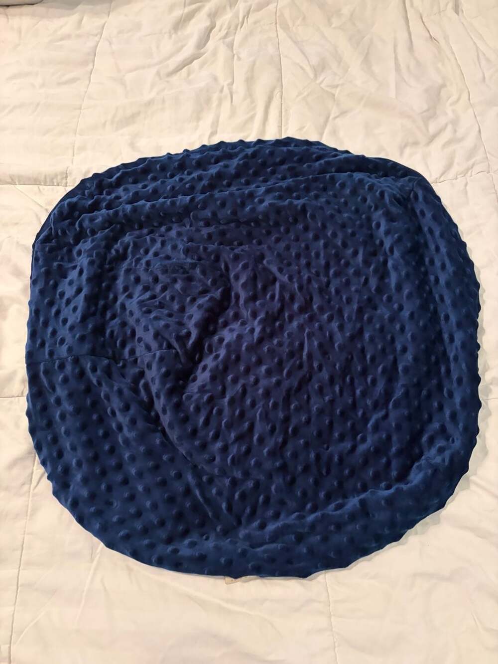 Only For You Dark Blue Minky Dot Newborn Boppy Lounger Cover